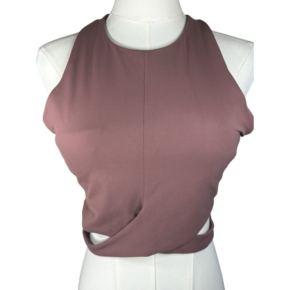 Athleta Conscience Cut Out Crop Womens Sports Bra in Tawny Rose Medium